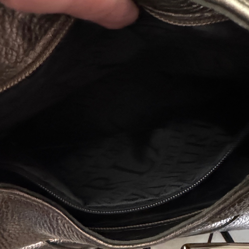 Furla Italian Luxury Shimmering Bronze Hobo Shoulder Bag - Picture 10 of 12